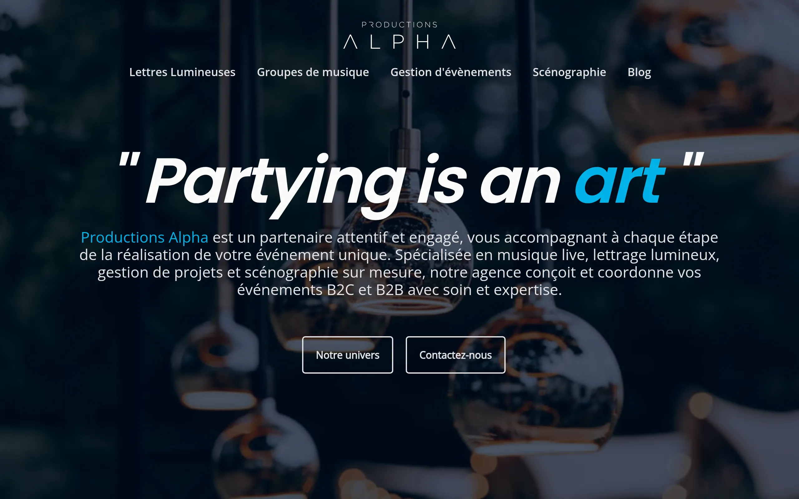 Productions Alpha — Sites vitrines